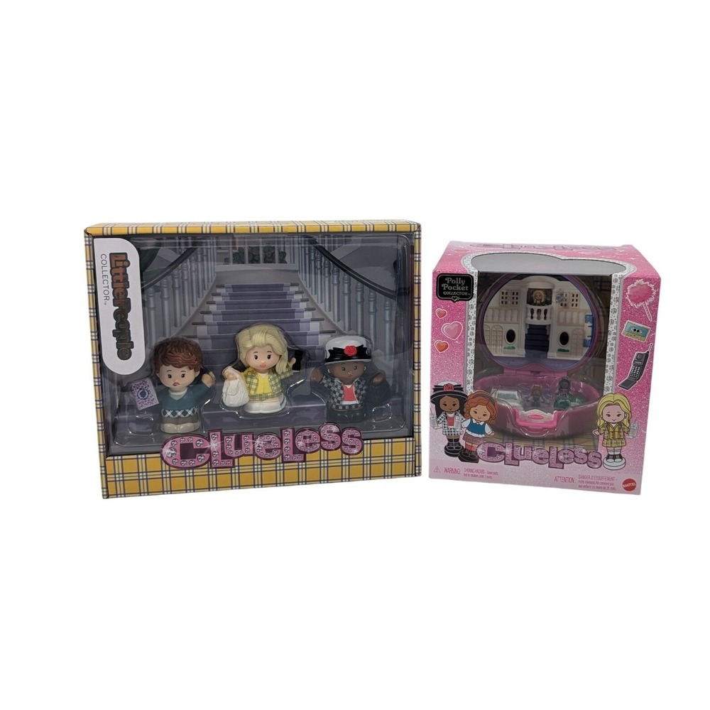 Lot of 2 Mattel Clueless Little People Collector & Polly Pocket Compact Figure